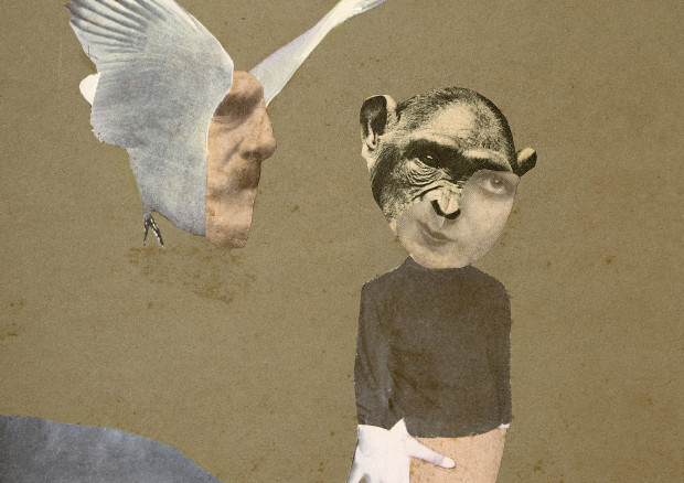Hannah Höch, Flucht (Ausschnitt), 1931, Collage, Fotomontage, 23 x 18,4 cm. Institut für Auslandsbeziehungen e.V., Stuttgart